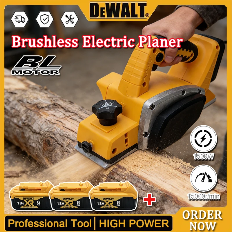 Planer Handheld Electric - DeWALT Bürstenloser Elektrischer Hobel 15000RPM Kabelloser